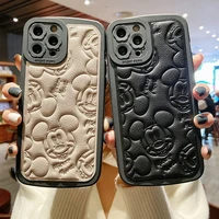 bandai cartoon mickey leather soft silicon mobile phone case for iphone xr xs max 8plus 11 12 13 13 pro max cover for girls