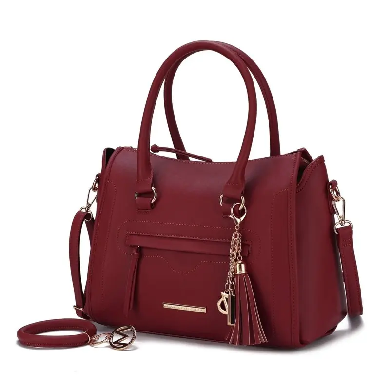 

Collection Valeria Satchel Handbag with Keyring by Mia K.