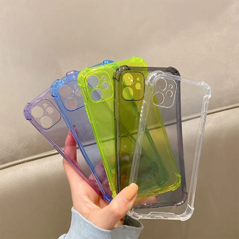 

Lens Protection Shockproof Phone Cases For iPhone 12 11 Pro Max Xs X Xr 7 8 Plus SE 2020 13 Clear Silicone Case Soft Back Cover