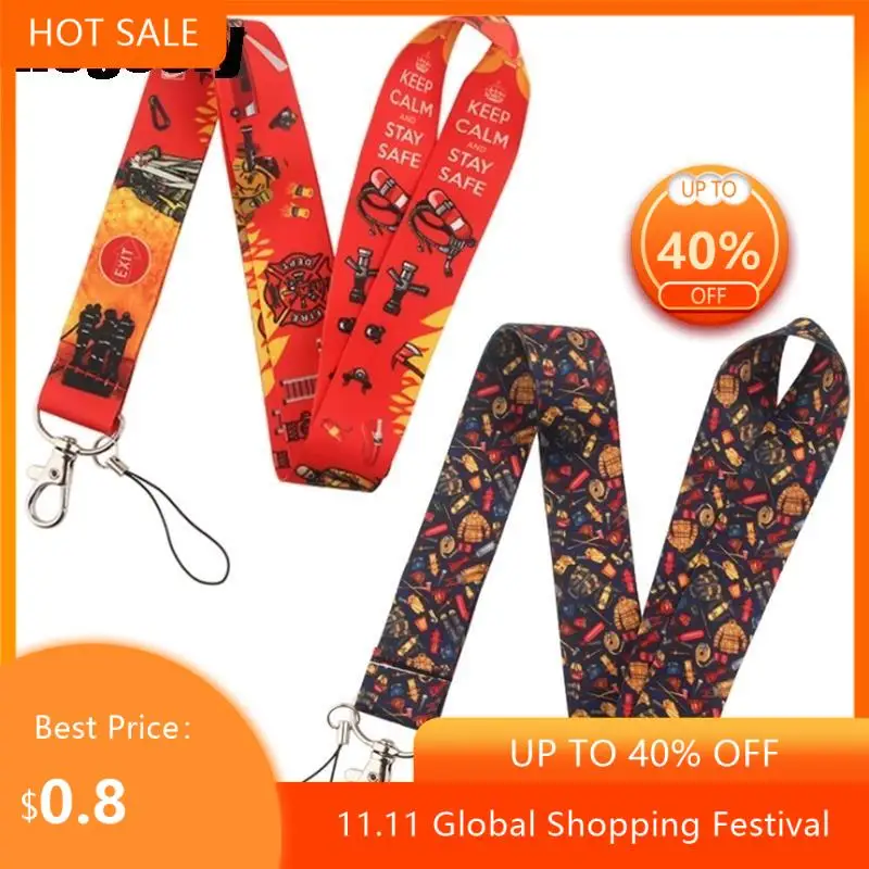 

Brave and Lovely Fireman Lanyards Cool Neck Strap webbings ribbons Phone Keys ID Card Holder Lanyard For Keys DIY Hang Ropes