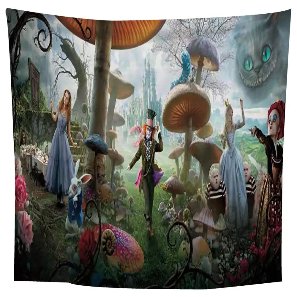 Одеяло с аниме Алиса в стране чудес мягкий теплый чехол для отеля путешествий