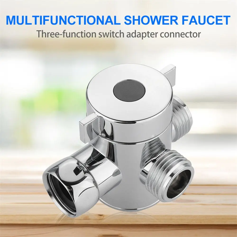 

3-Way Connector Shower Head Shunt T-adapter Diverter Valve Adjustable Toilet Bidet Shower Head Connector Valve High Quality