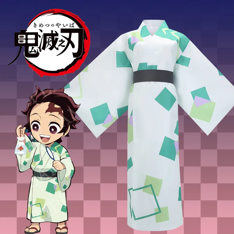 

Kamado Tanjirou Cosplay kimono bathrobe Demon Slayer Anime Cosplay for Comic Con Cosplay Costume Halloween Party Cosplay Suit