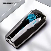 new touch dual arc usb plasma charging lighter led display smart power screen mens gift