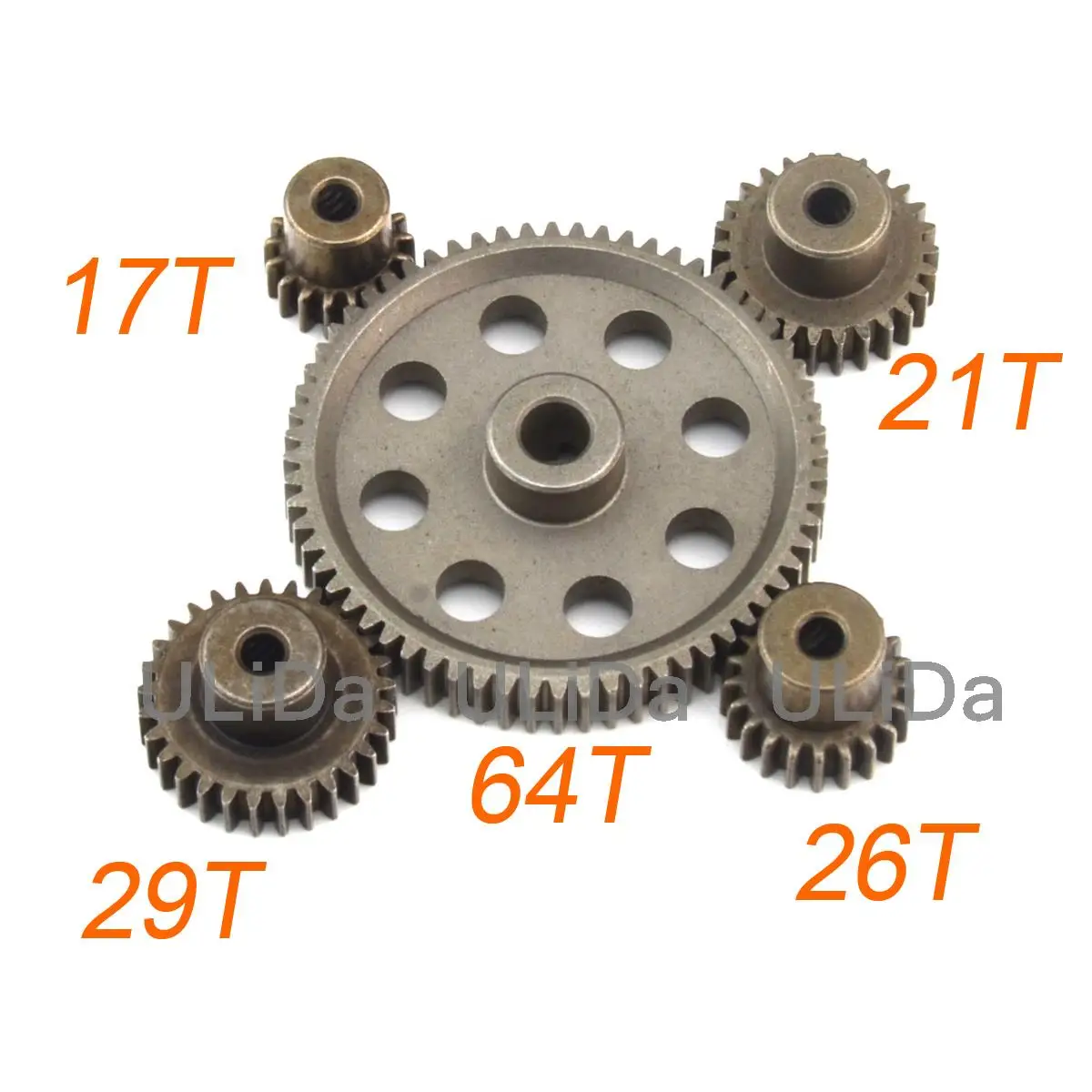 

11184 Metal Diff Main Gear 64T 11181 Motor Pinion Gears 17T 19T 21T 23T 26T Truck 1/10 RC Parts HSP Himoto Amax Redcat 94111