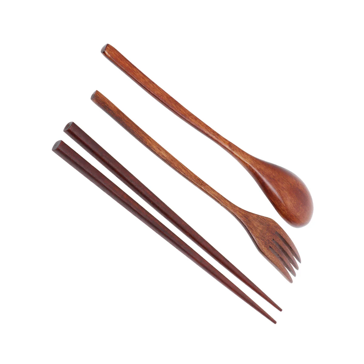 

Wooden Cutlery Spoon Fork Travel Wood Set Chopsticks Eating Salad Dessert Tableware Silverware Japanese Utensil Table Forks