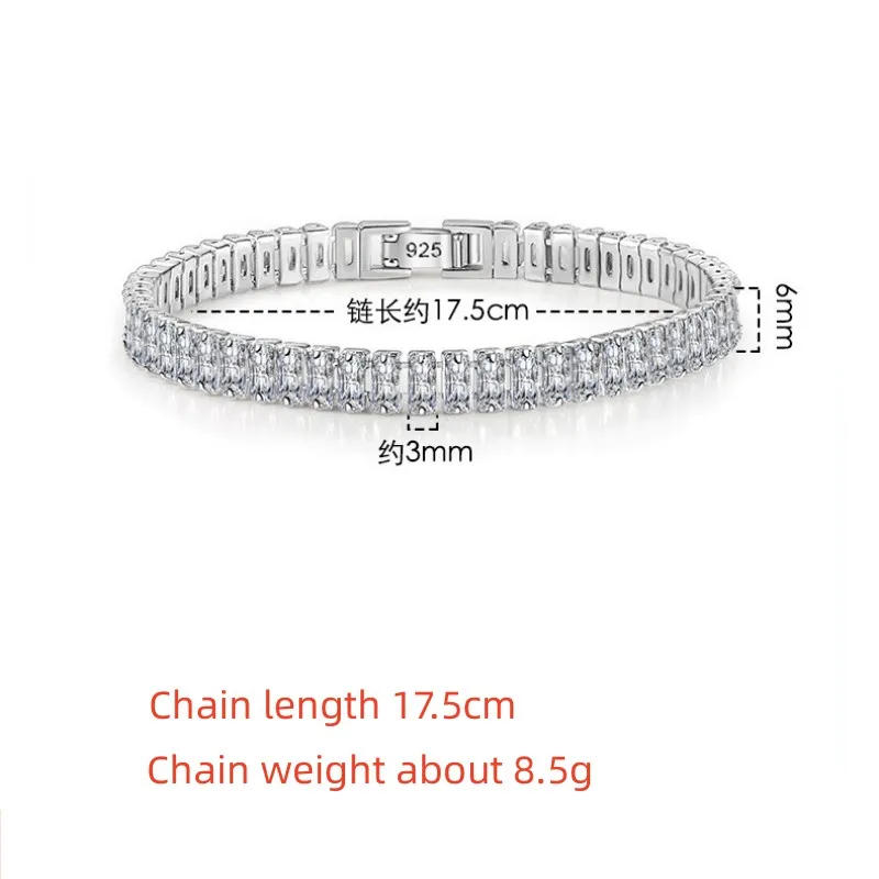 Браслеты Buyee из стерлингового серебра 925 пробы, превосходные женские модные бриллиантовые браслеты с белыми кристаллами