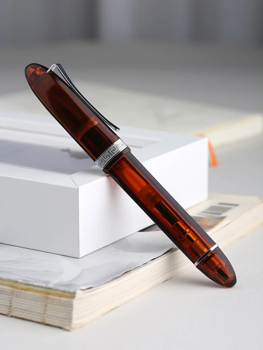 

Ограниченный цвет Majohn V60, прозрачный треугольный поршень, смоляная авторучка, ручка для письма, школьные и деловые канцелярские принадлежности, подарок