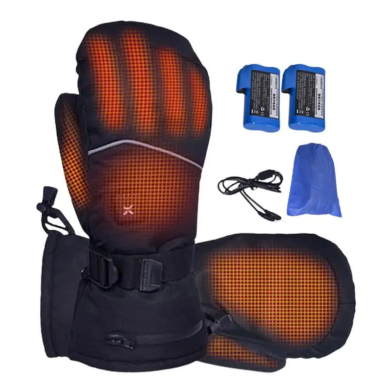 

Heated Gloves Unisex Safe Electric Mittens Easy To Use And Waterproof Hand Warmer For Outdoor Activity