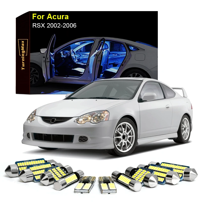 

Canbus Interior Lighting LED Bulbs Kit Package For Acura RSX 2002-2006 Dome Map License Plate Indoor Lamp Lights Car Accessories