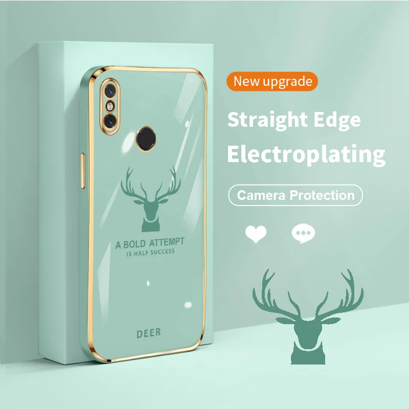 

Deer Electroplating Case for Xiaomi Mi 8 9 10 11 Mi 10 10T Pro 5G for Xiaomi 10 11 12 Lite 5G NE for Redmi K30S Protective Cover