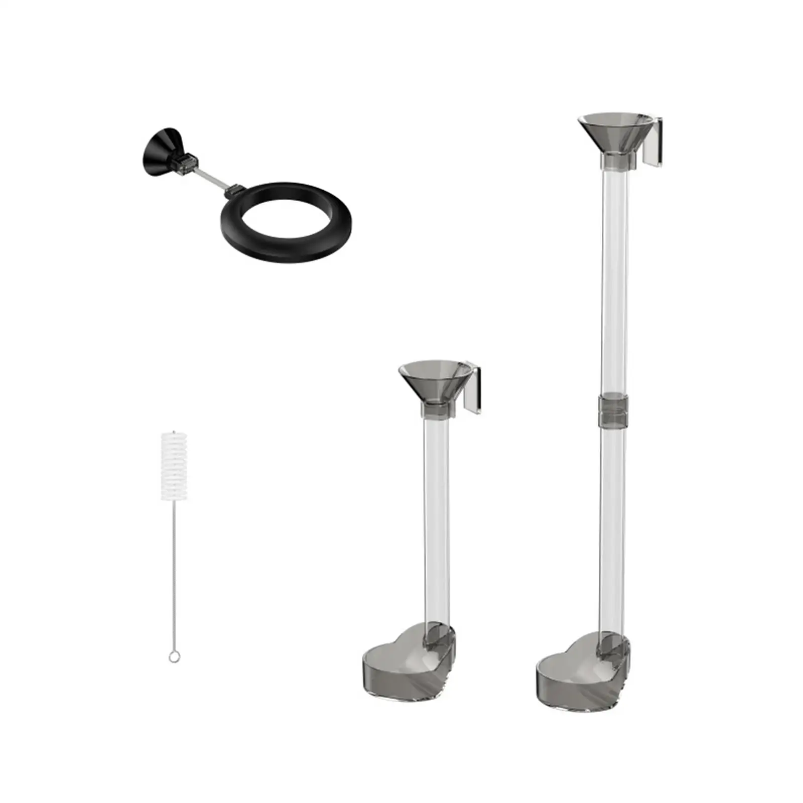 Аквариумная тарелка для кормления креветок и набор трубок с чистящей щеткой