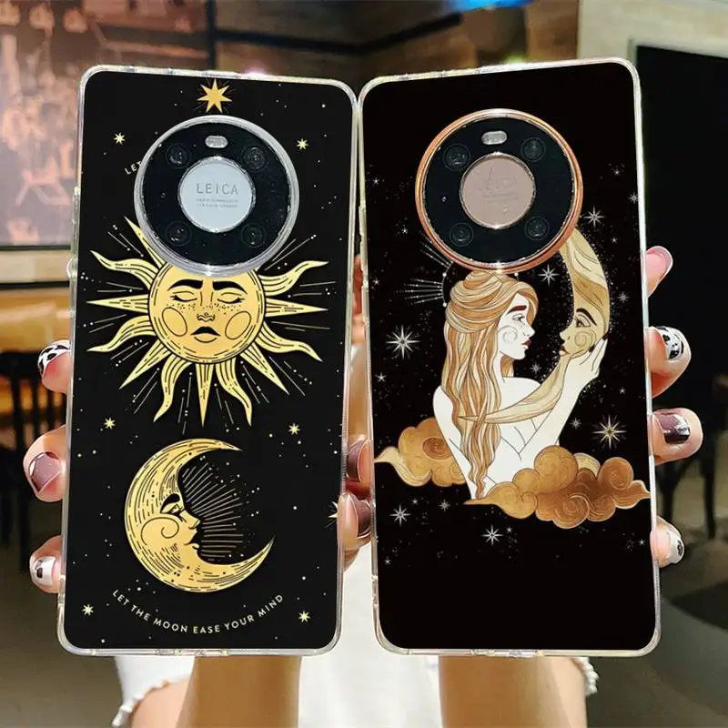 Magic Moon Sun Tarot Phone Case for Samsung S21 A10 for Redmi Note 7 9 for Huawei P30Pro Honor 8X 10i cover