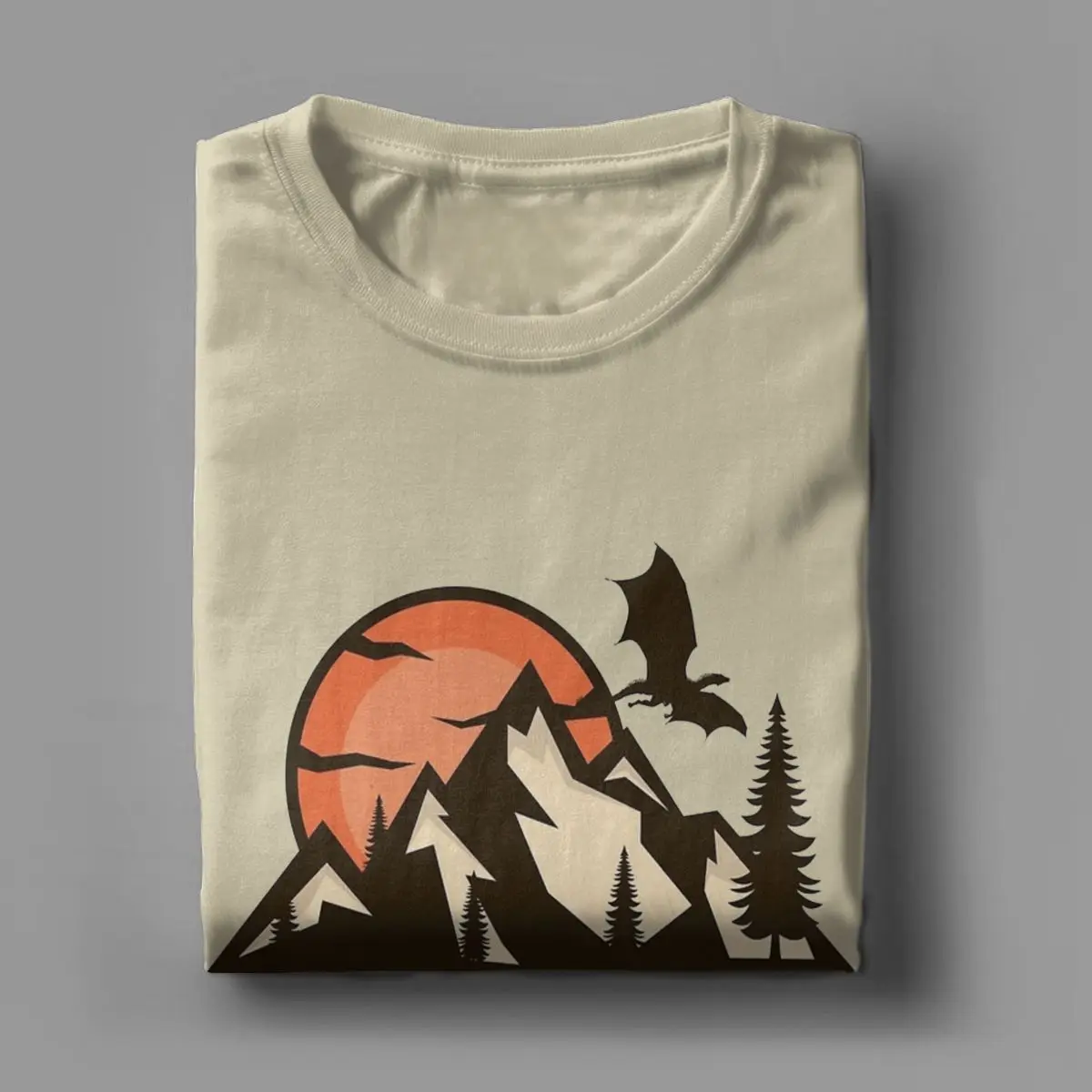 Мужская винтажная футболка из чистого хлопка с круглым вырезом