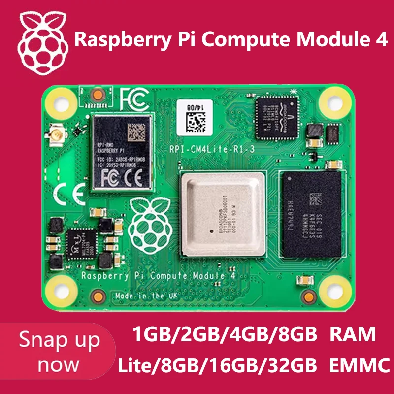 Raspberry Pi CM4 Модуль 4 с 1G/2G/4G/8GB Ram Lite/8G/16G/32G eMMC Flash опциональная поддержка Wifi/bluetooth
