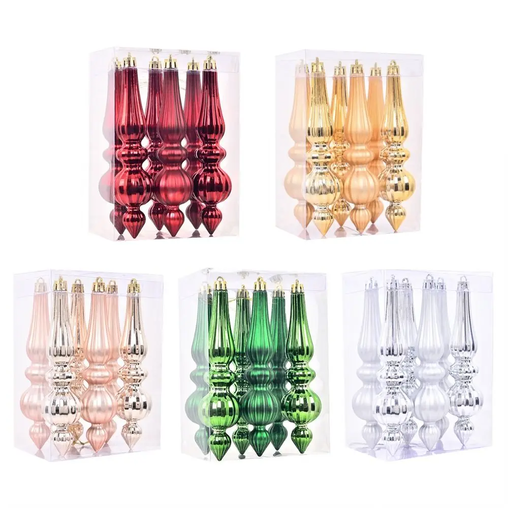 Красочные картины Конусообразный рождественский шар Гальванический пластик