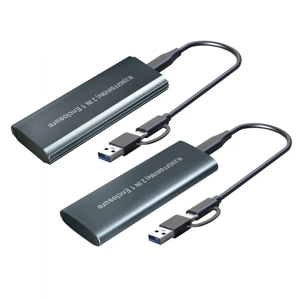 

M. 2 Dual Protocol Hard Disk Box Support For NVME Or SATA Protocols 2 SSD 2TB Capacity Transmission Speed 10Gbps