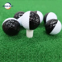 6pcs white black golf balls round golf balls portable driving range outdoor sport tennis golf practice balls accessories 1 57