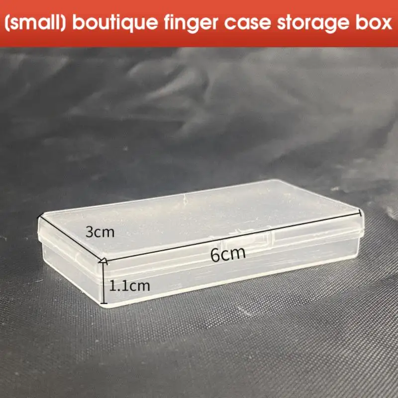 

Ultrathin White Storage Box Finger Slip Resistance Transparent Plastic Storage Box Waterproof Finger Pocket Storage Box Small