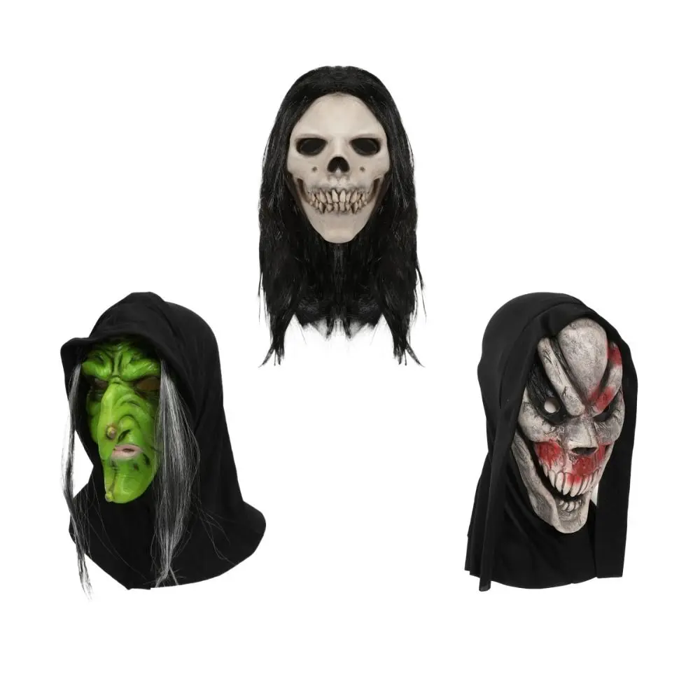 Креативная маска ведьмы на Хэллоуин латексная для косплея с черепом призрака