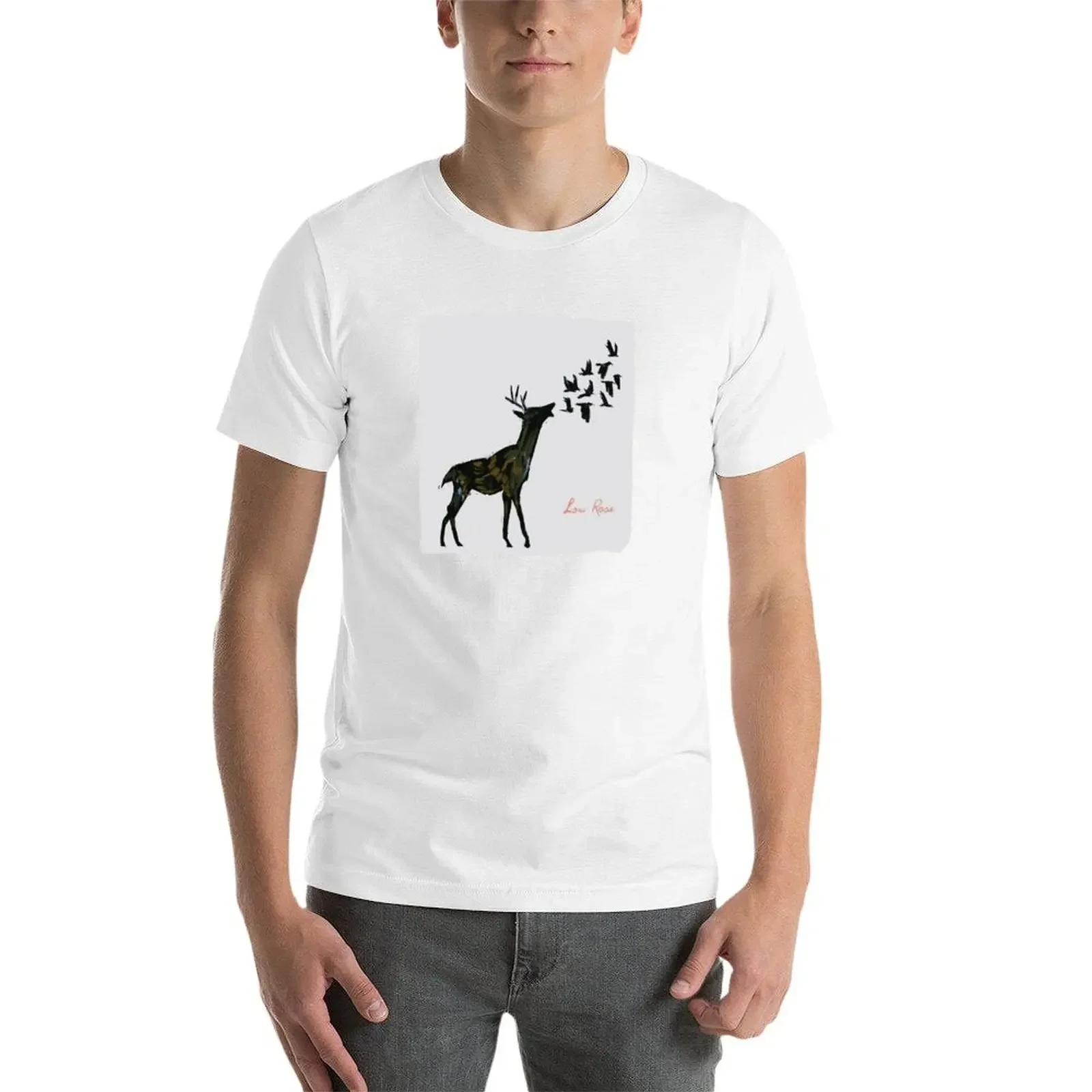 Футболка с изображением обложки альбома низким ревесом модные рубашки больших