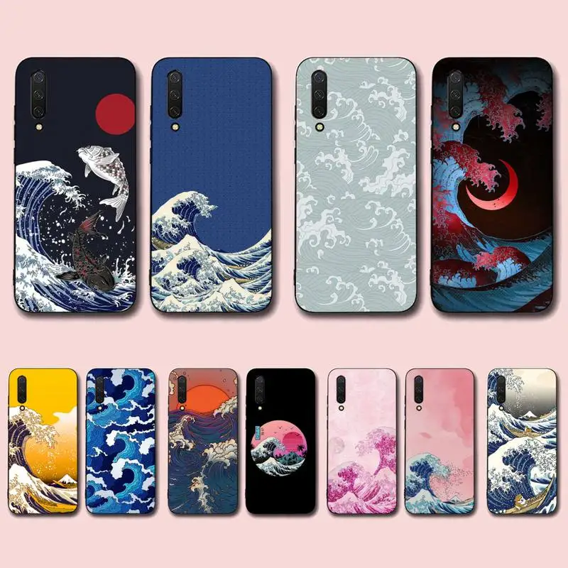 

FHNBLJ Hot Wave Art Japanese Phone Case for Xiaomi mi 5 6 8 9 10 lite pro SE Mix 2s 3 F1 Max2 3