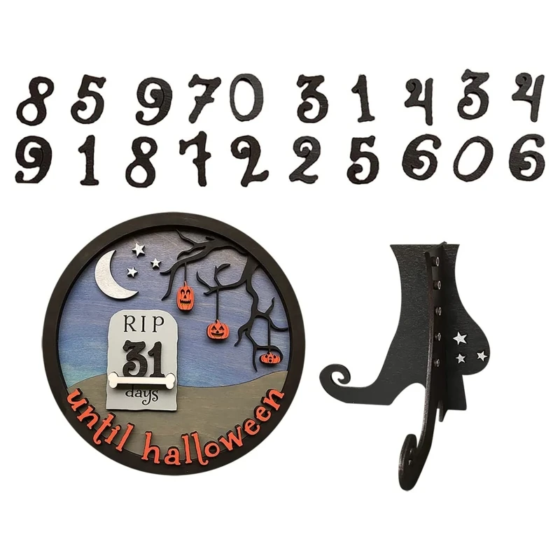 

Календарь с адвентом на Хэллоуин для детей, подвесной календарь с обратным отсчетом с 20 цифрами K0AB