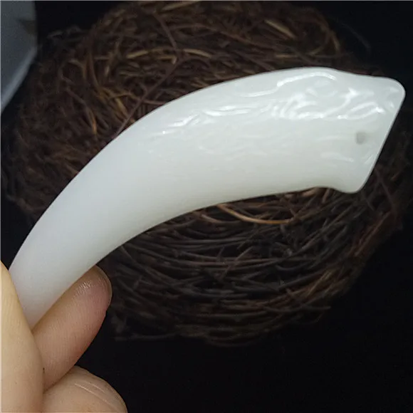 Натуральный белый нефритовый зуб волка Jandmade Idol подвеска амулет ожерельлье