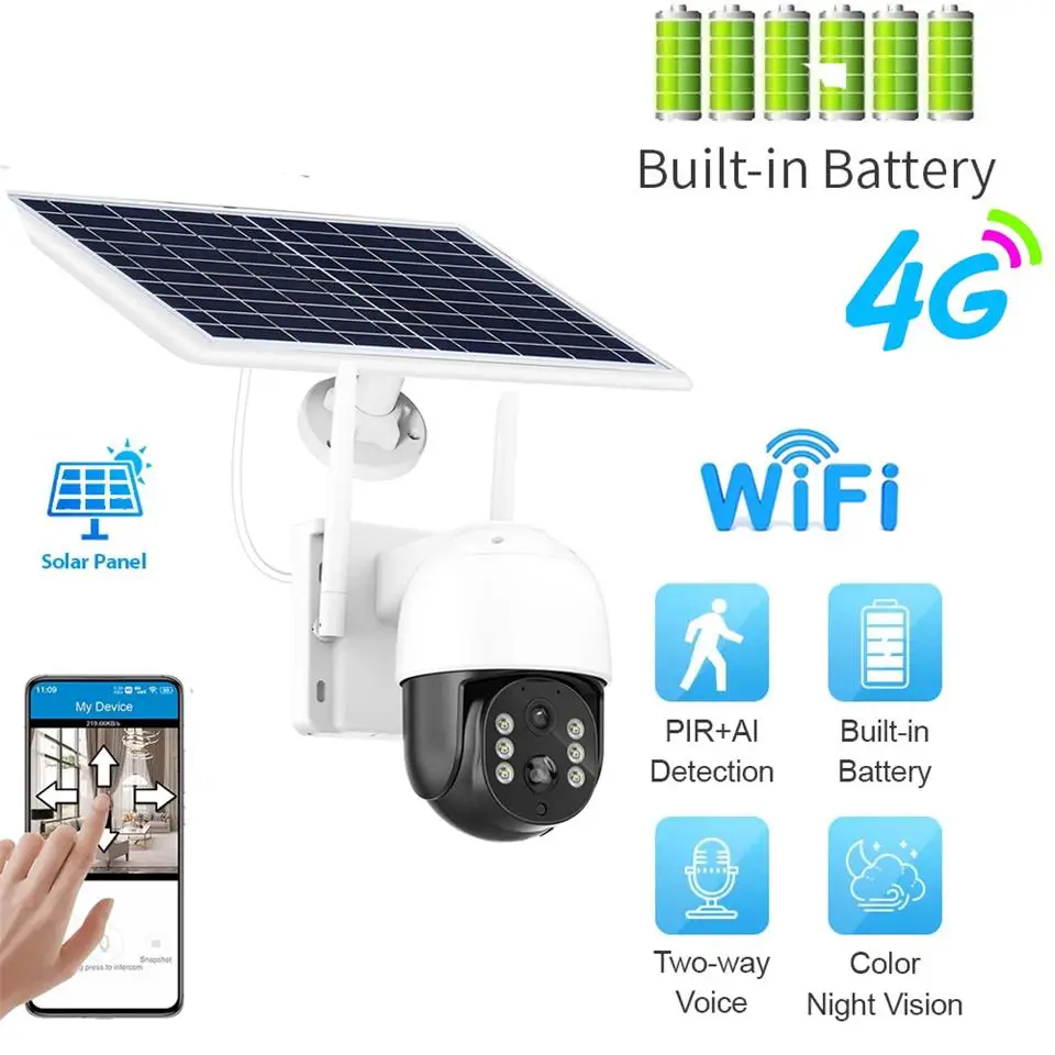 

Камера Наружного видеонаблюдения с датчиком движения, 4G, 4 МП