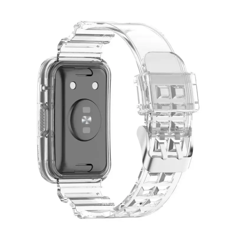 

Smart Accessories Replacement Clear Wristband Fashionable Transparent Silicone Strap Tpu Soft Rubber Watch Band