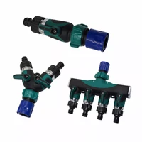 1 set water kits 34 inch american standard thread straight y shapeed 4 way connectors garden irrigation system fittings