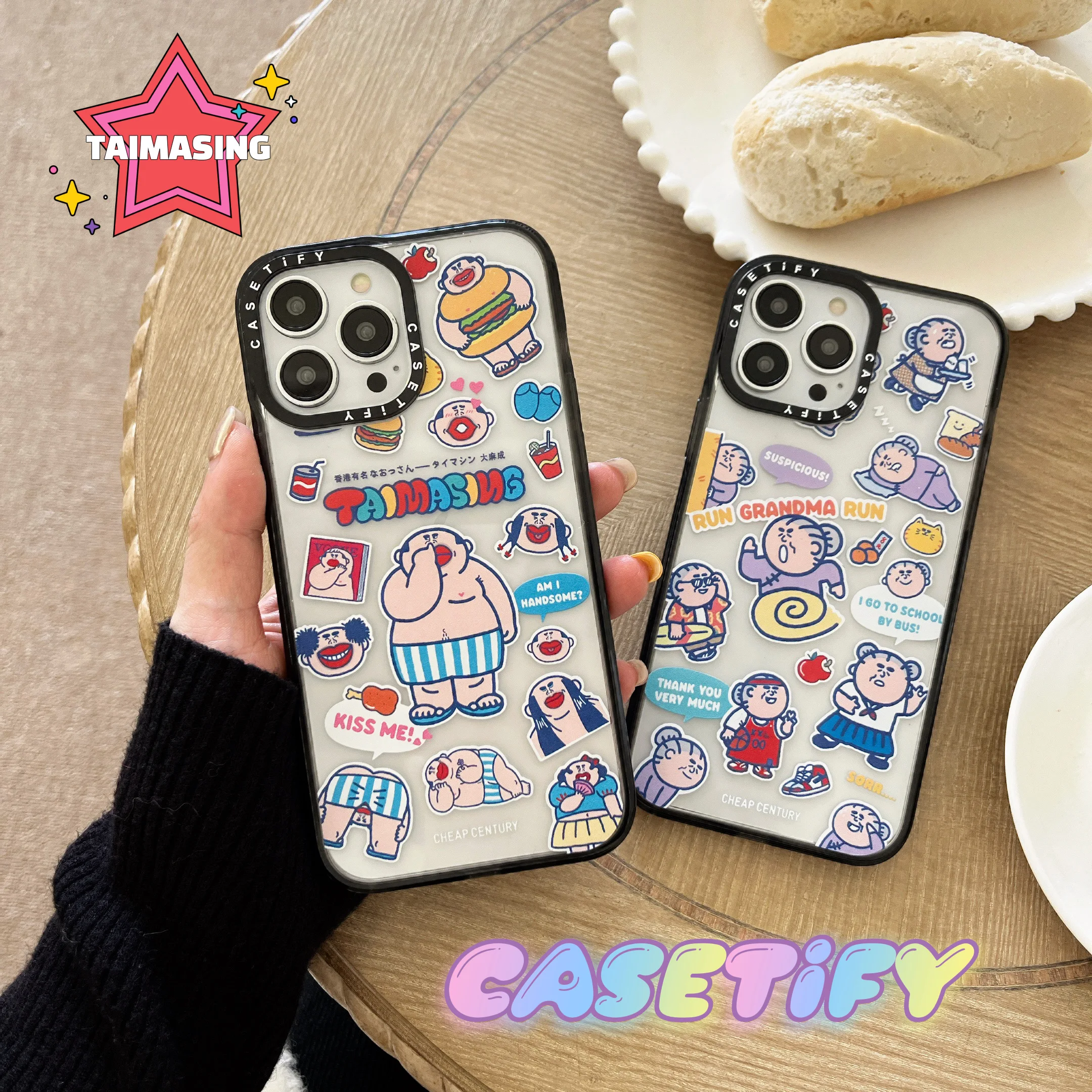 

Tide Brand Old Grandpa and Grandma Phone Case for Iphone 11 12 13 14 Pro Max Plus SE 2020 Fashion Cartoon Anti-fall-Casetify