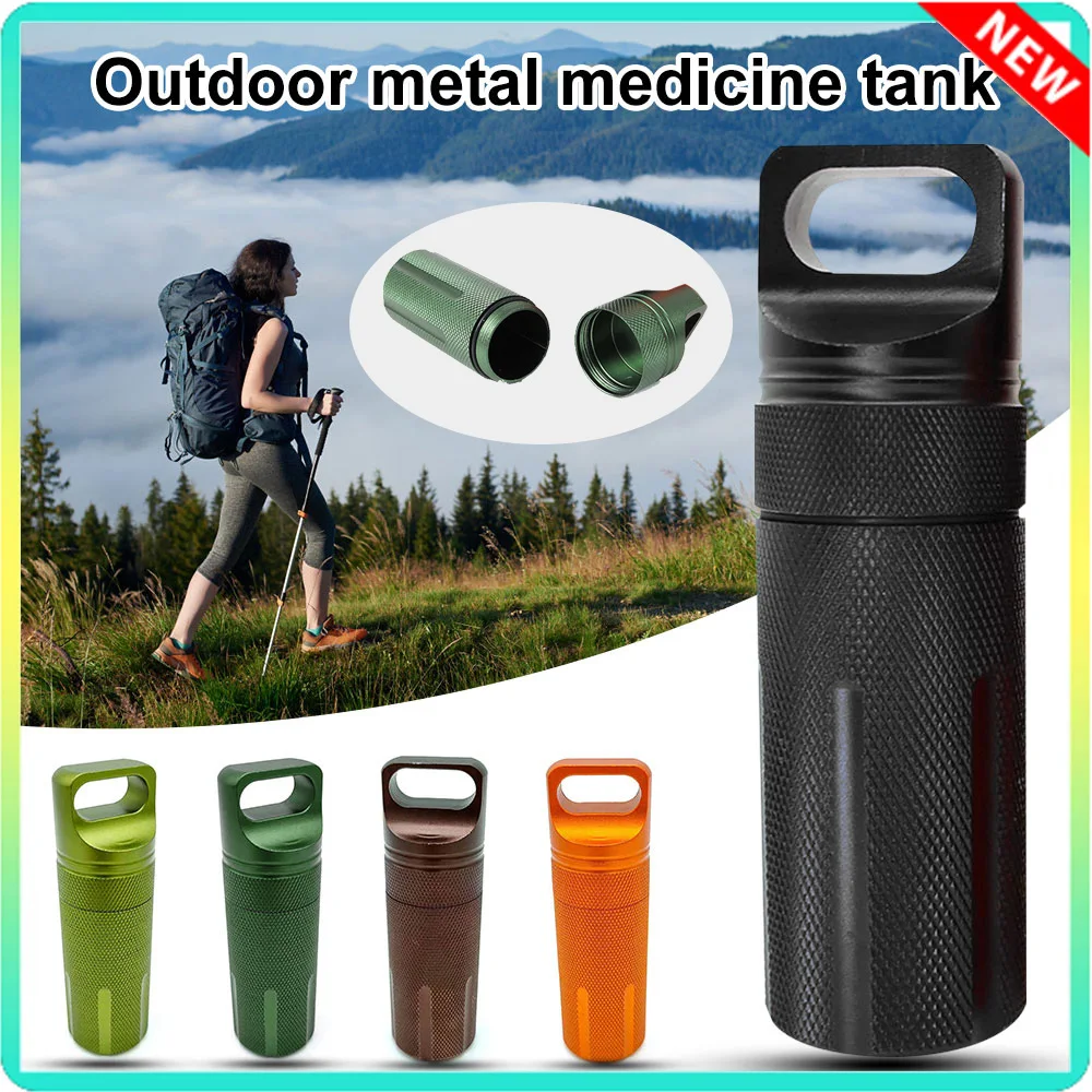 3 шт. герметичный контейнер для таблеток из алюминиевого сплава портативный