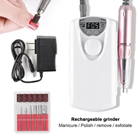 electric nail drill machine built in 2200mah battery machine portable pedicure nail polisher grinding device nail tool