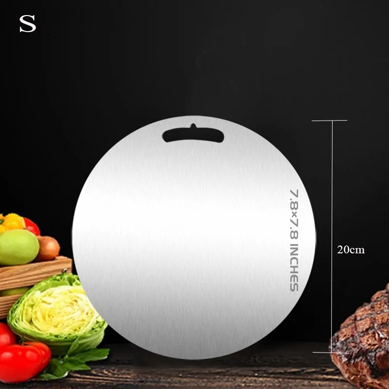 

Двусторонняя Утолщенная Разделочная Доска Из Нержавеющей Стали 304, Экологически Чистая, Пищевая, Для Мяса И Фруктов