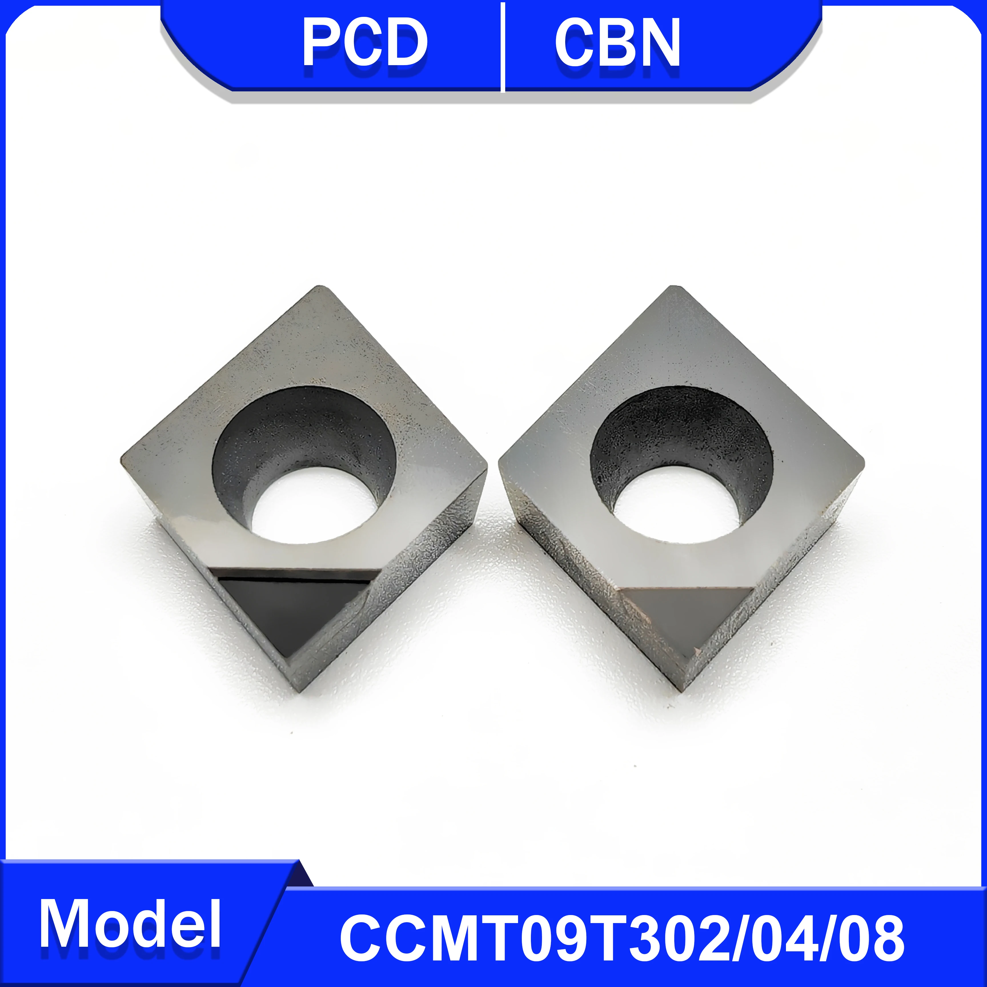 

Токарный инструмент CBN CCMT09T302 CCMT09T304 CCMT09T308 для твердой стали и чугуна, инструмент PCD для обработки меди и алюминия CCMT