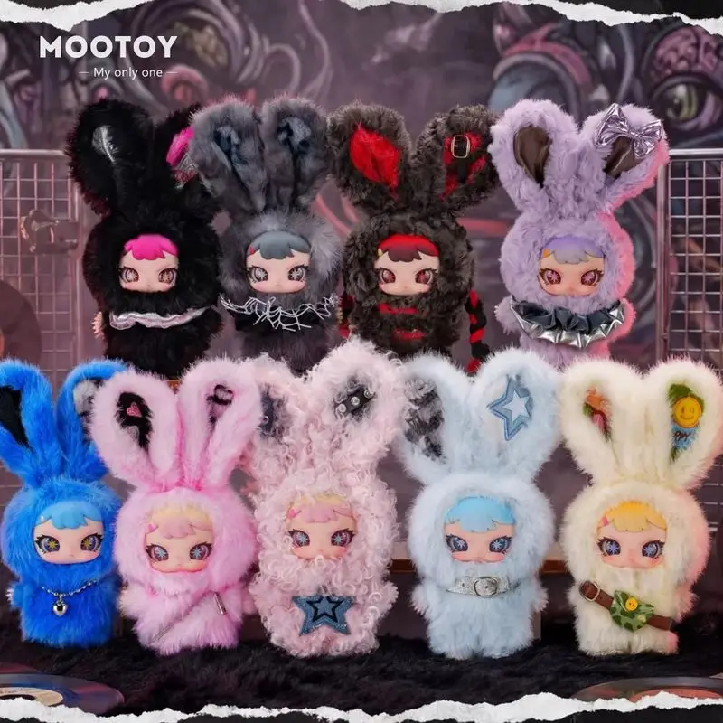 Фото MOOTOY Authentic Rebaby Sweetheart Escape Plan Плюшевый кролик в виниловой коробке-сюрпризе, кукла-подвеска, игрушка-сюрприз, подарок для девочек №2