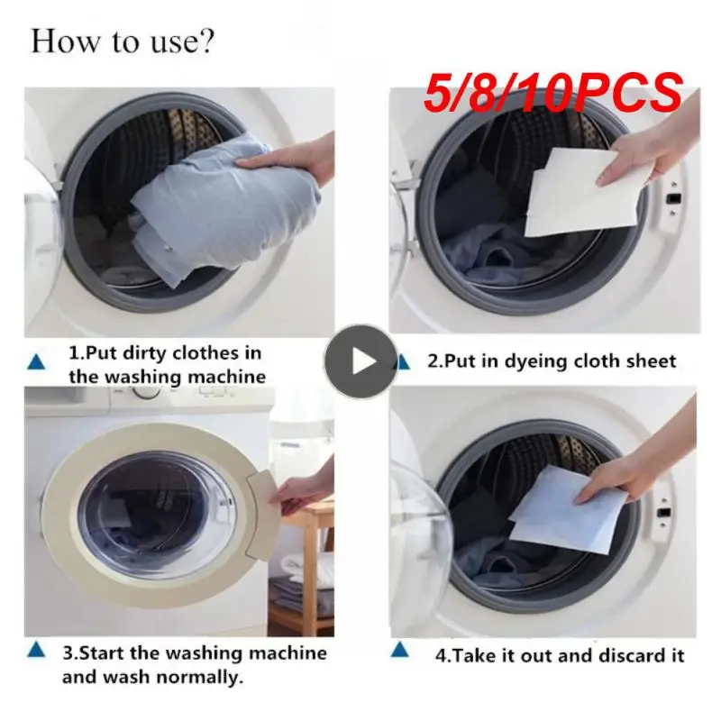 

5/8/10PCS Anti Dyed Cloth Detergent Sheet Proof Colour Catcher Anti Cloth Dyed Leaves Laundry Washing Machine Use Mixed Dyeing