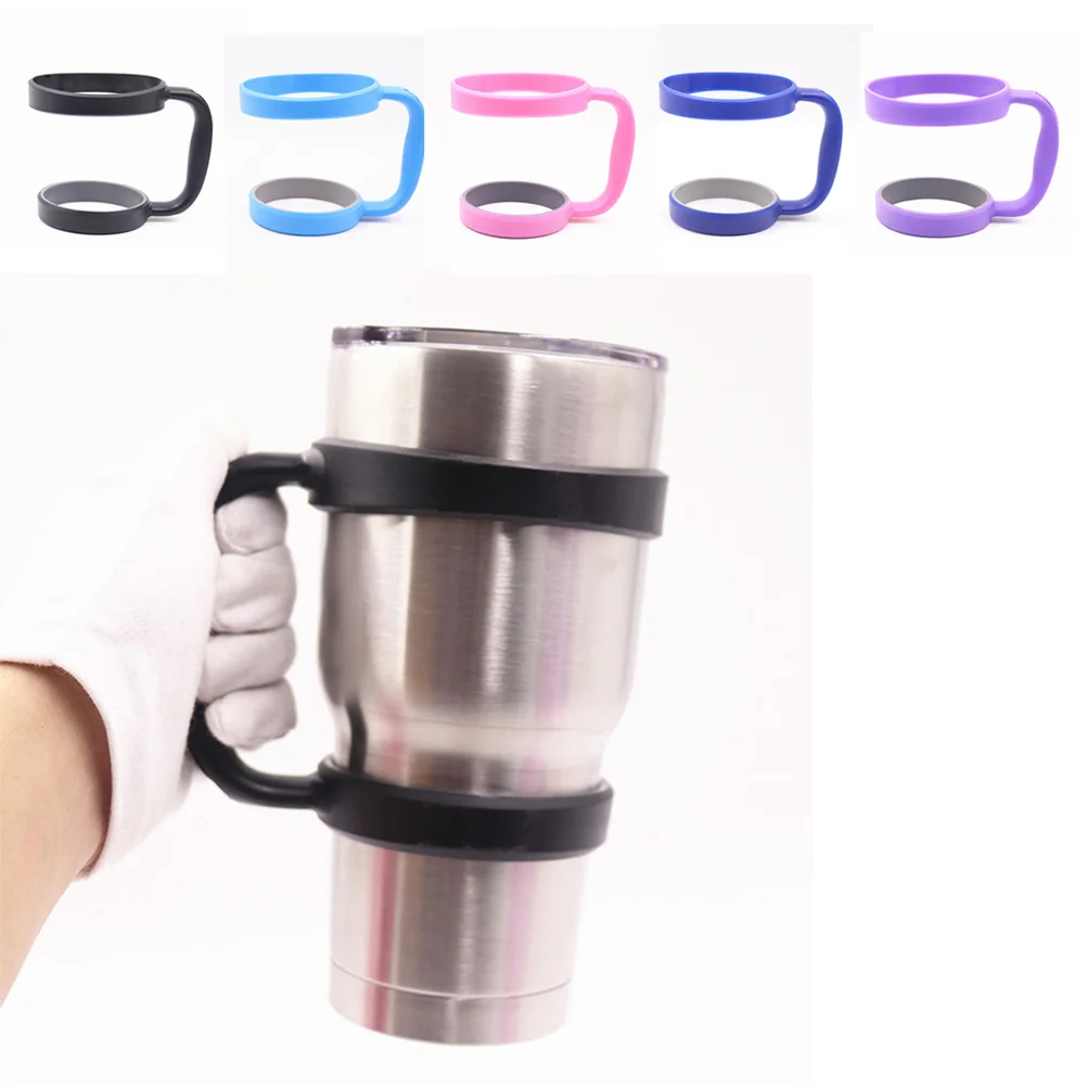 

30 oz Tumbler Handle Stainless Steel Beer Mug Handle Upgrade Anti- Adjustable Travel Mug Handle (Black)