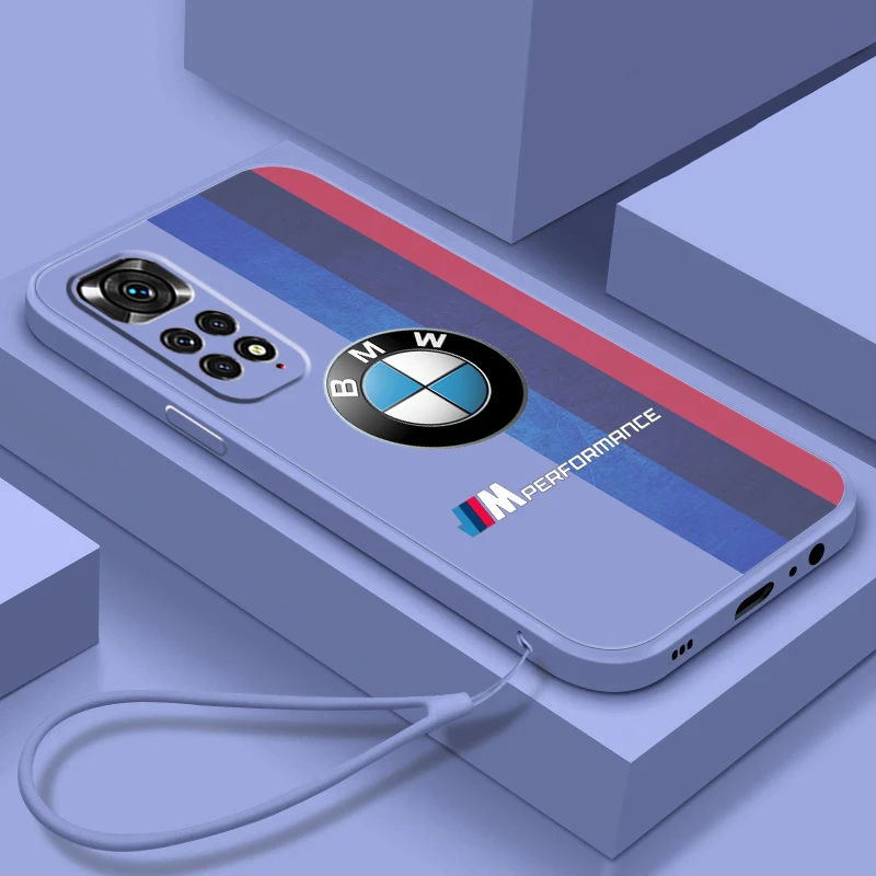 

BMW Phone Case For Xiaomi Redmi Note 12 11T 11S 11E 10S 10T 10 9T Pro Plus Liquid Rope Funda Cover