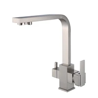 brass brushed color filter kitchen faucet with 360 degree rotation purified water filter kitchen tap