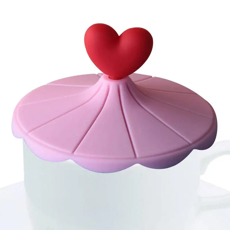 

Silicone Lids For Cups Cute Silicone Cup Covers Lids With Spoon Clip Dustproof Airtight Mug Covers Airtight Seal Lid Caps For
