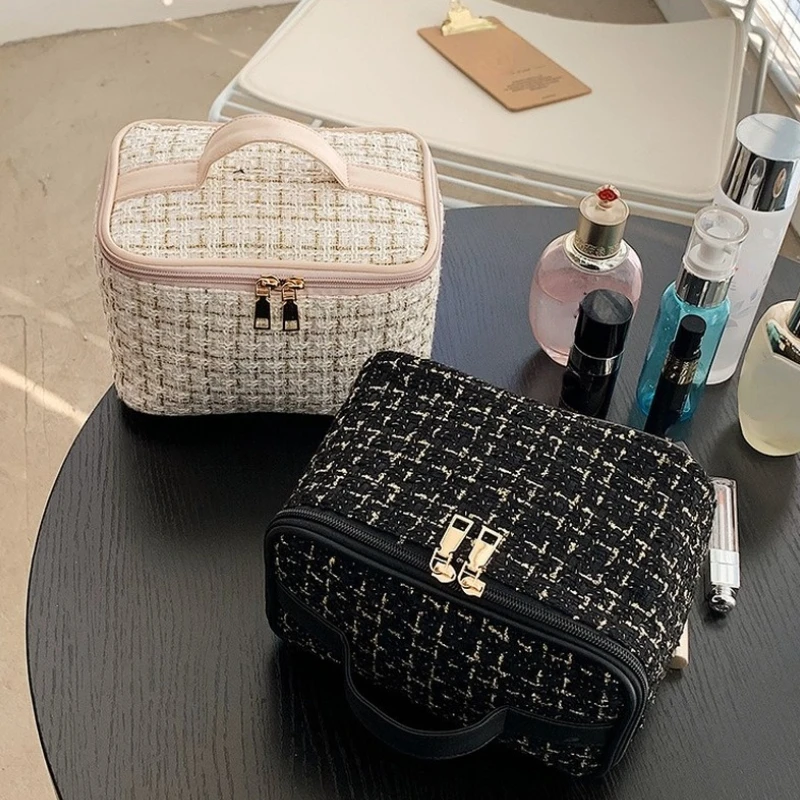 

Travel Portable Women Makeup Bag High Capacity Toiletries Organizer Storage Cosmetic Cases Zipper Wash Beauty Pouch