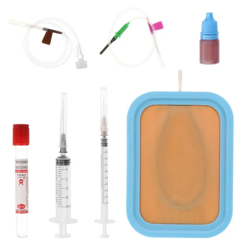 

Venipuncture IV Injection Training Pad Silicone Human Skin Suture Training Model