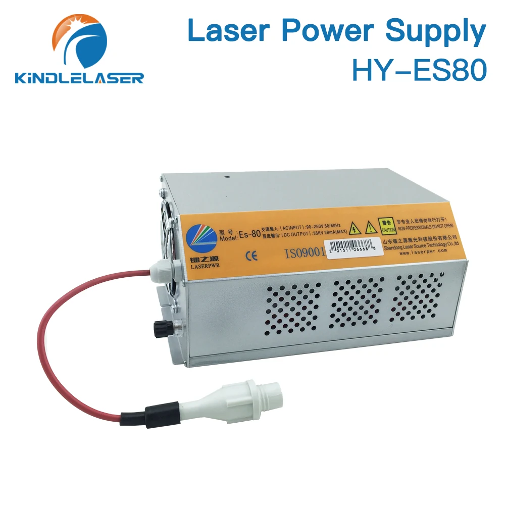 KINDLELASER 80-100W 80W HY-ES80 CO2 Laser Power Supply for CO2 Laser Engraving Cutting Machine ES Series