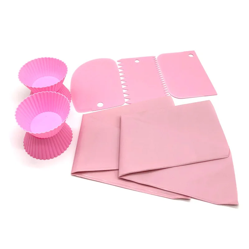 60/58/57/56/40pcs Pastry And Bakery Accessories Set Cake Decoration Tools Piping Tips Muffin Cup Nails Scraper Scissors Brush