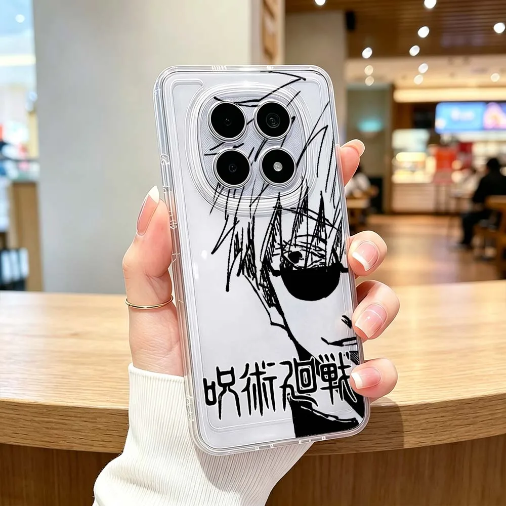 Фото Чехол Jujutsu Kaisen для Xiaomi POCO X7 X6 X5 F7 F6 F5 F4 M8 M6 C85 C71 Pro, прозрачный защитный чехол для телефона №4