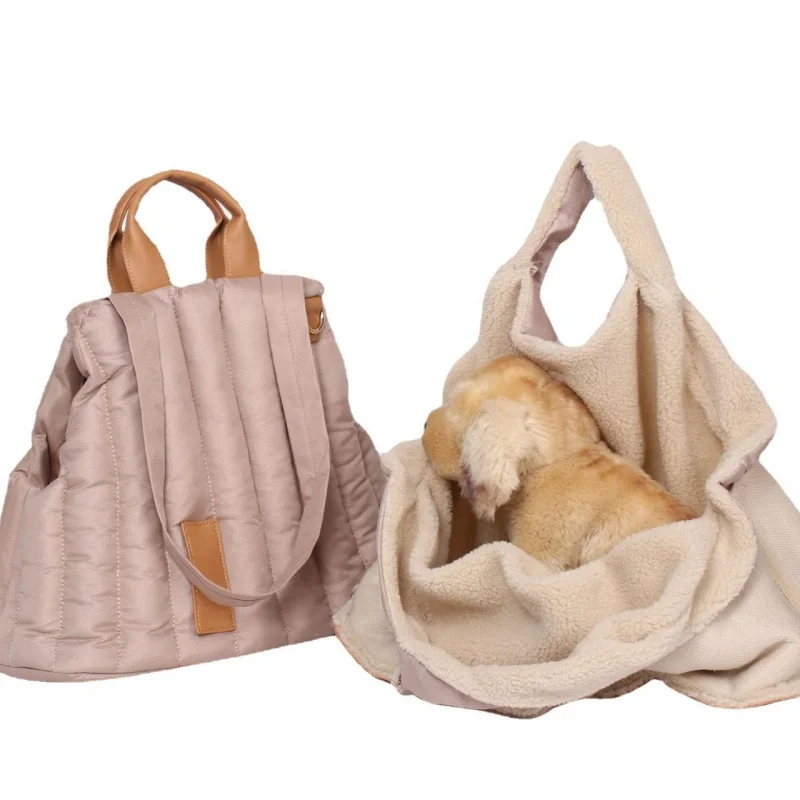 Factory Direct cotton pet bag ultra light waterproof pet handbag dog winter warm portable out bag