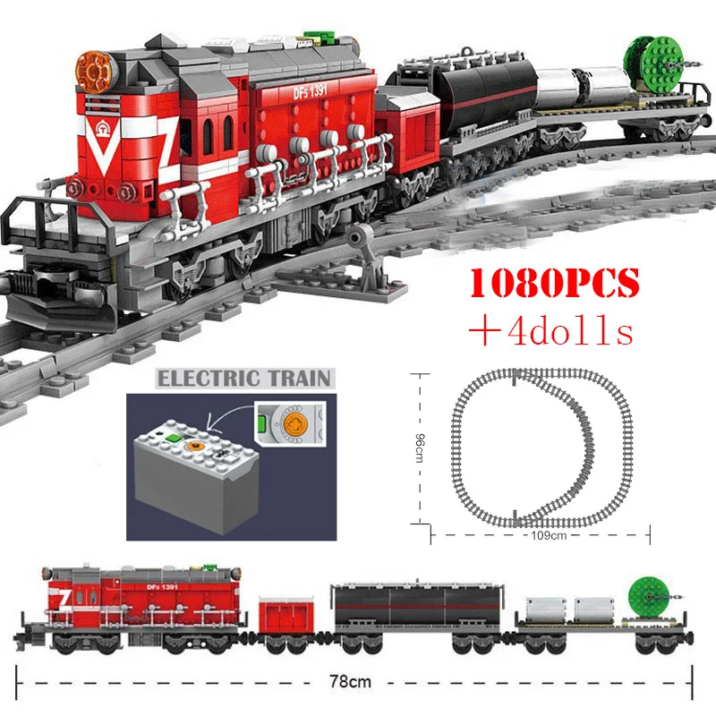 

City Remote Control Train Harmony High-speed Rail Electric Car Building Blocks Technical Track Bricks Toys For Children Gifts le