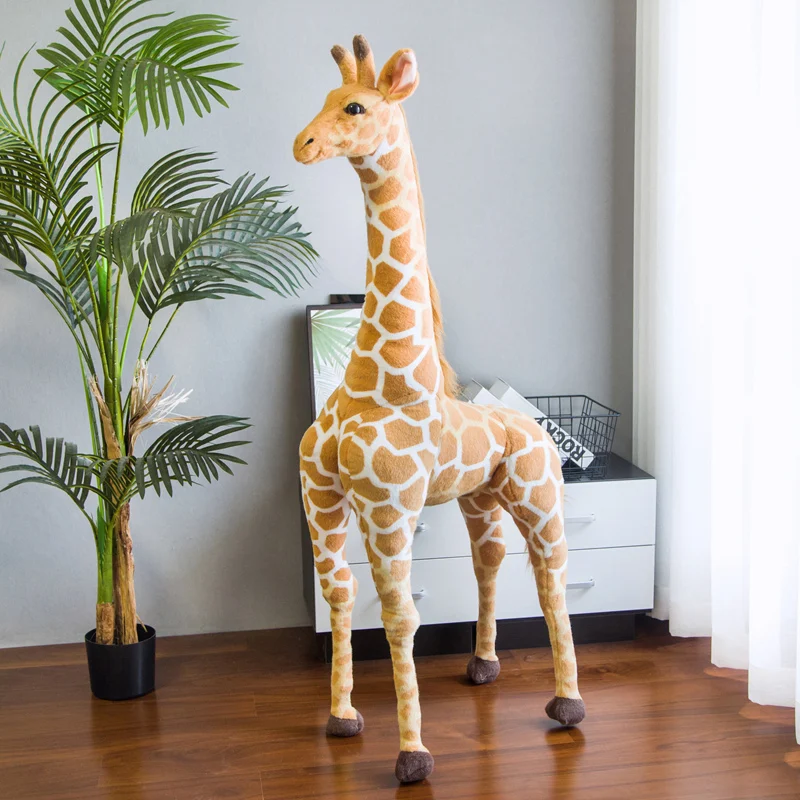 35-140cm Giant Real Life Giraffe Plush Toys High Quality Stuffed Animals Dolls Soft Kids Children Baby Birthday Gift Room Decor